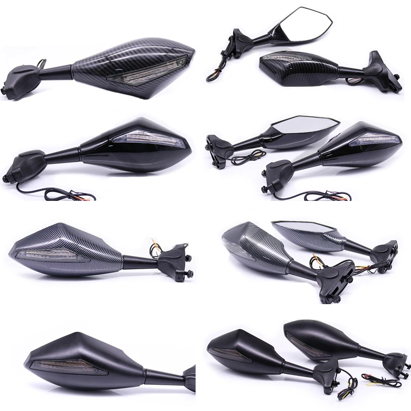

STLF Factory Direct Sales Motorcycle Side Rearview Mirror With LED Turn Signal Light Mirrors for Motorbike