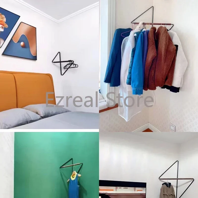 Colgador de esquina para el hogar, Perchero de ropa de diseño minimalista, perchero decorativo para pared, baño, muebles de entrada creativos HY