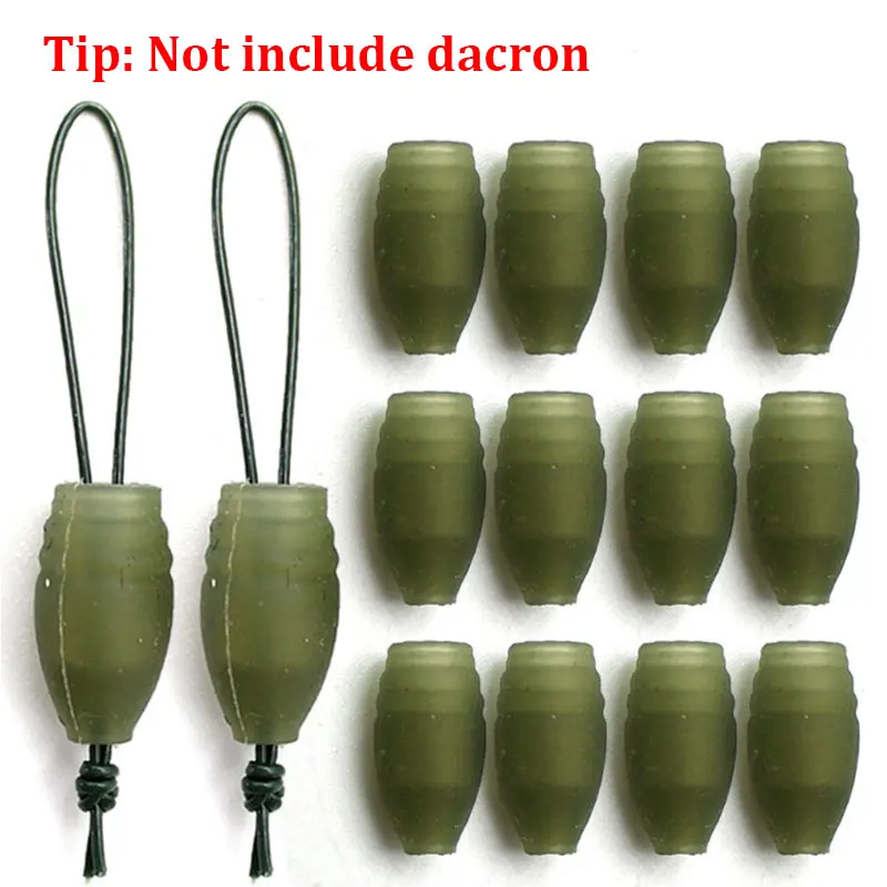 30pcs Carp Fishing Accessories Pole Elastic Dacron Connectors For Solid And Hollow Elastics Carp Coarse Stop bead Fishing Tackle