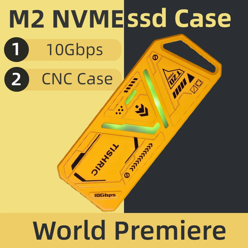 TISHRIC 1,8-дюймовый внешний жесткий диск NVME Корпус SSD для жесткого диска 1,8-дюймовый внешний корпус M2 NVME SSD для игрового ПК ноутбука