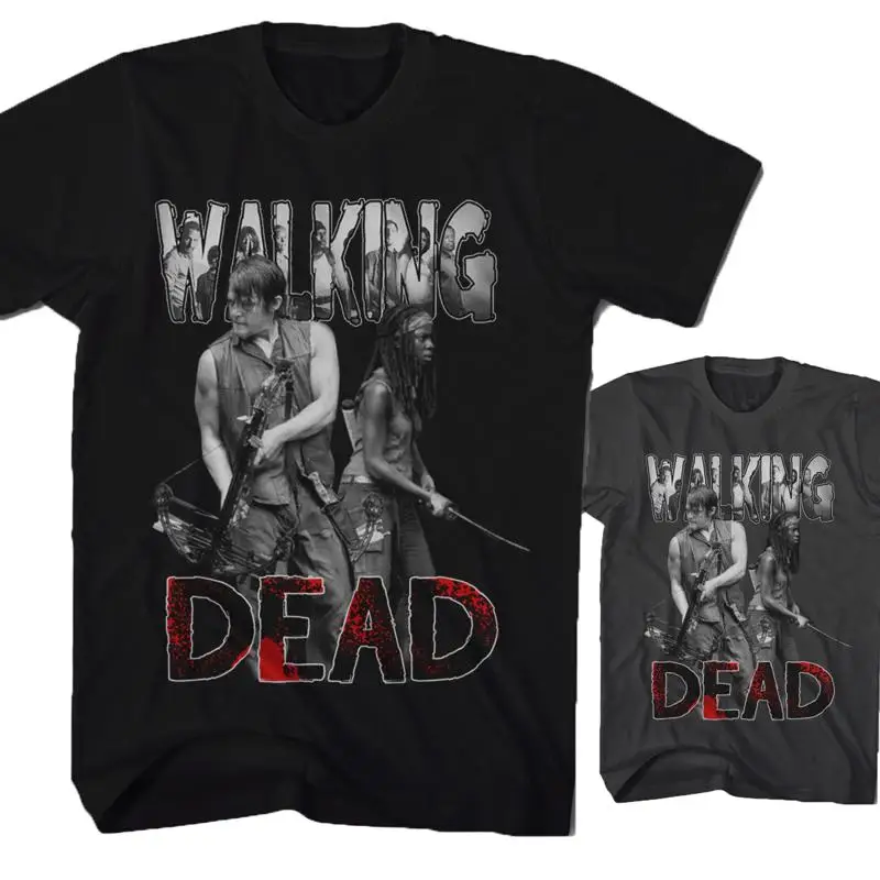تي شيرت رجالي من OÖMens Walking Dead Zombie Daryl Dixon مسلسل تلفزيوني Michonne جديد WD2511 ogÖ