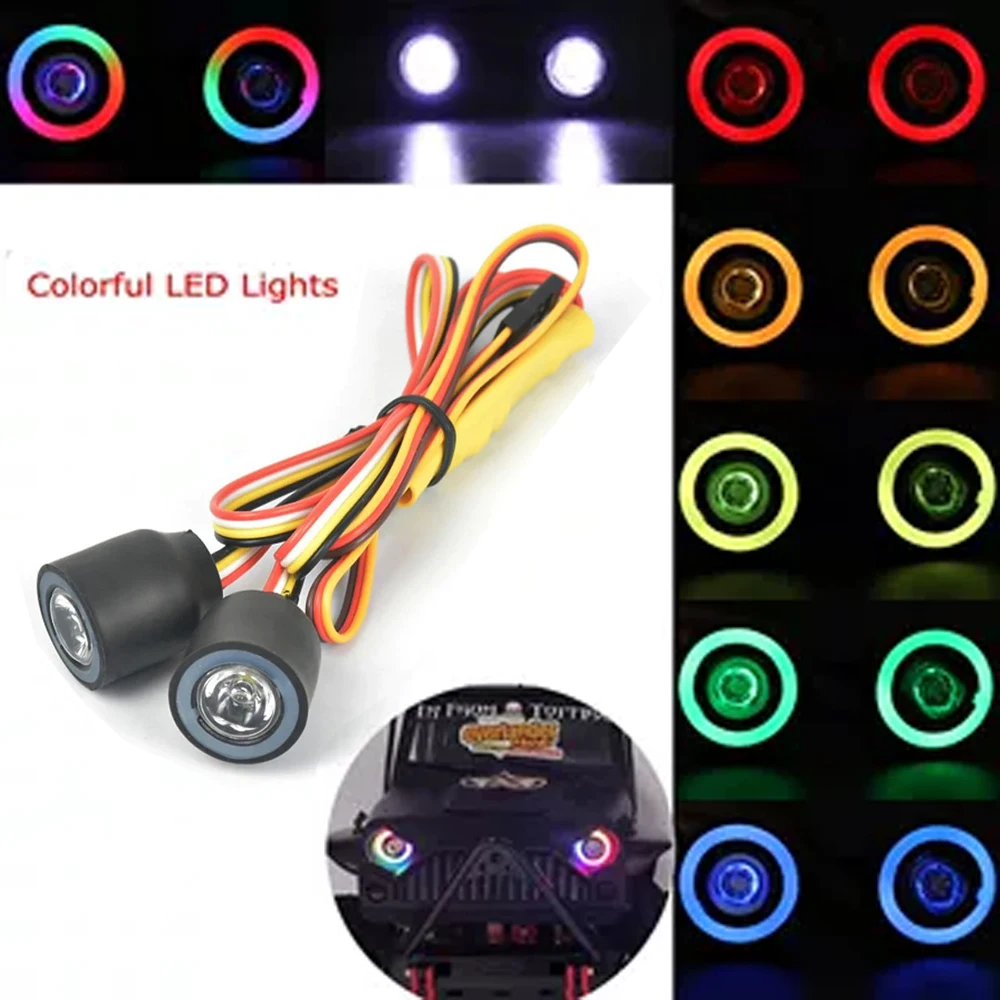 RC Auto Scheinwerfer LED Lichter Engel und Dämon Augen 2LEDs Scheinwerfer 10/13/17/22mm für 1:10 RC Crawler Axial SCX10 TRX4 D90 Redcat