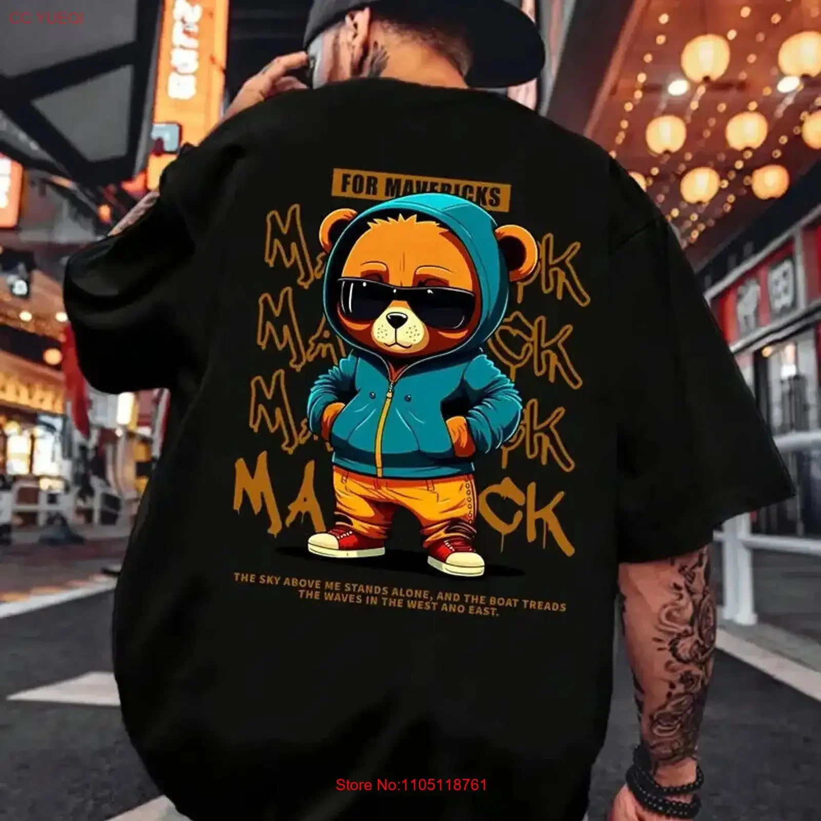 Plus Size Men's Casual Crew Neck T Shirt with Maverick Print S 4XL vintage Washed Stretched Versatile graphic designer clothes