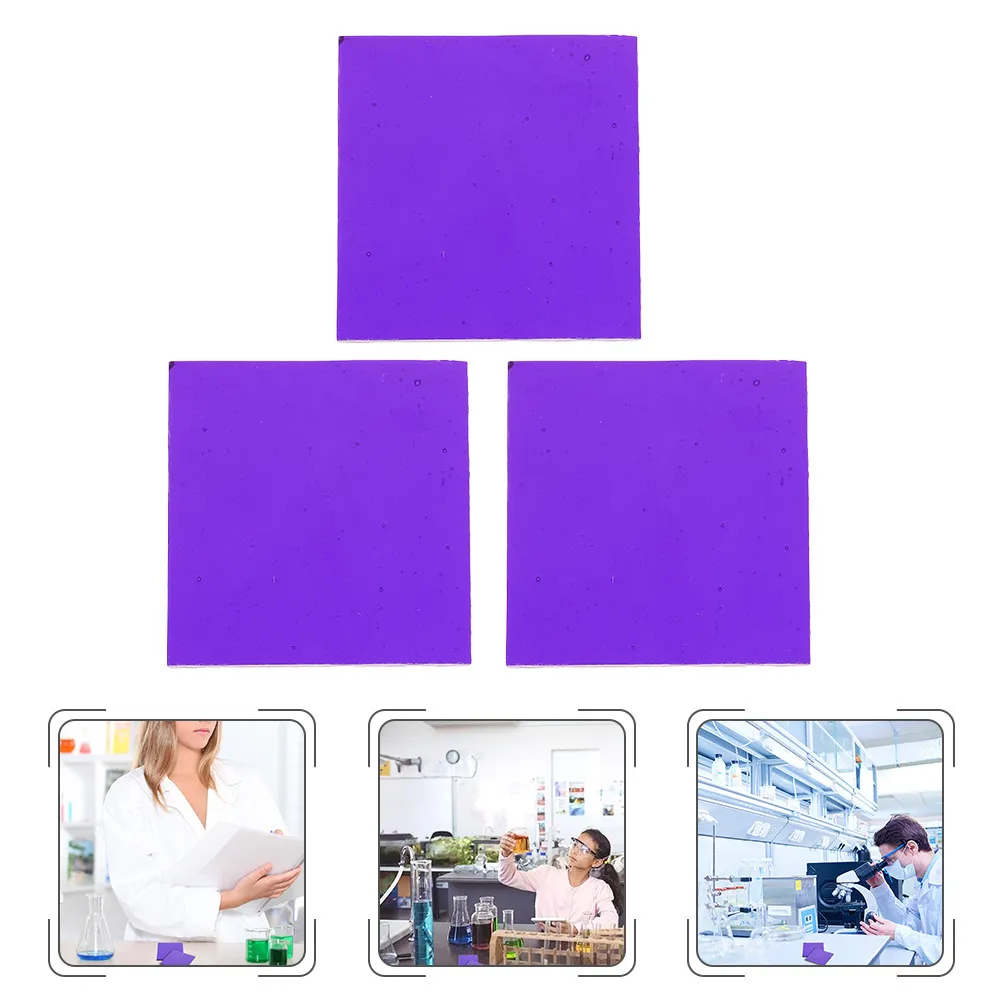 

3Pcs Cobalt Glass Plates Flame Color Reaction Chemistry Lab Experiment Tool Potassium Flame Test Glass Sheet Physical Teaching