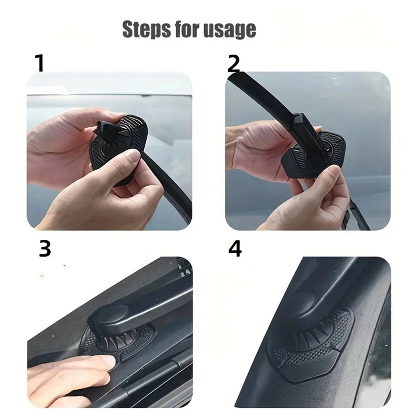 Universal Silicone Wiper Arm Hole Cover, Dustproof Leaf-Proof Guard for Car Exterior, Fits Most Vehicles (2 Pack)