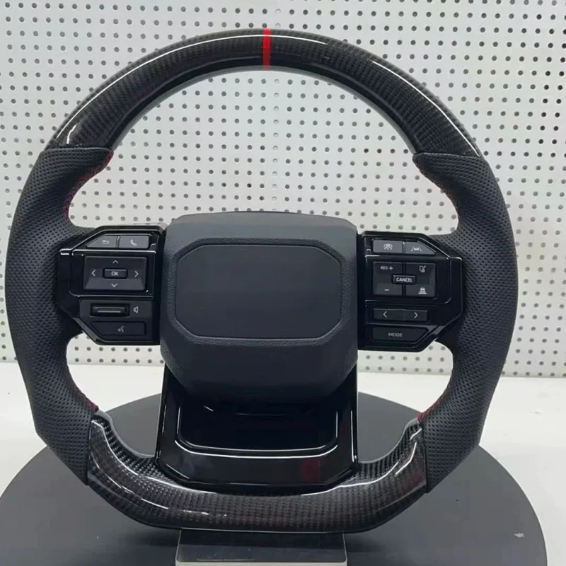 Really Carbon Fiber Customized Steering Wheels For Toyota Landcruiser Prado LC200 LC300 LC250 Steering Wheel Assembly Modified view 6