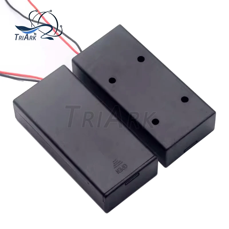 1PCS with DC Head 18650 Battery Storage Case 3.7V for 2x18650 Batteries Holder Box Container with 2 Slots ON/OFF Switch