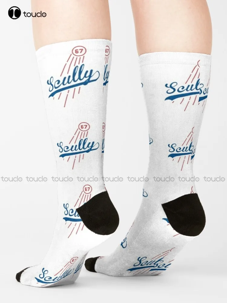 Vin Scully 67 Socks Mens Soccer Socks 360° Digital Print Custom Gift Christmas New Year Gift Creative Funny Socks Halloween New