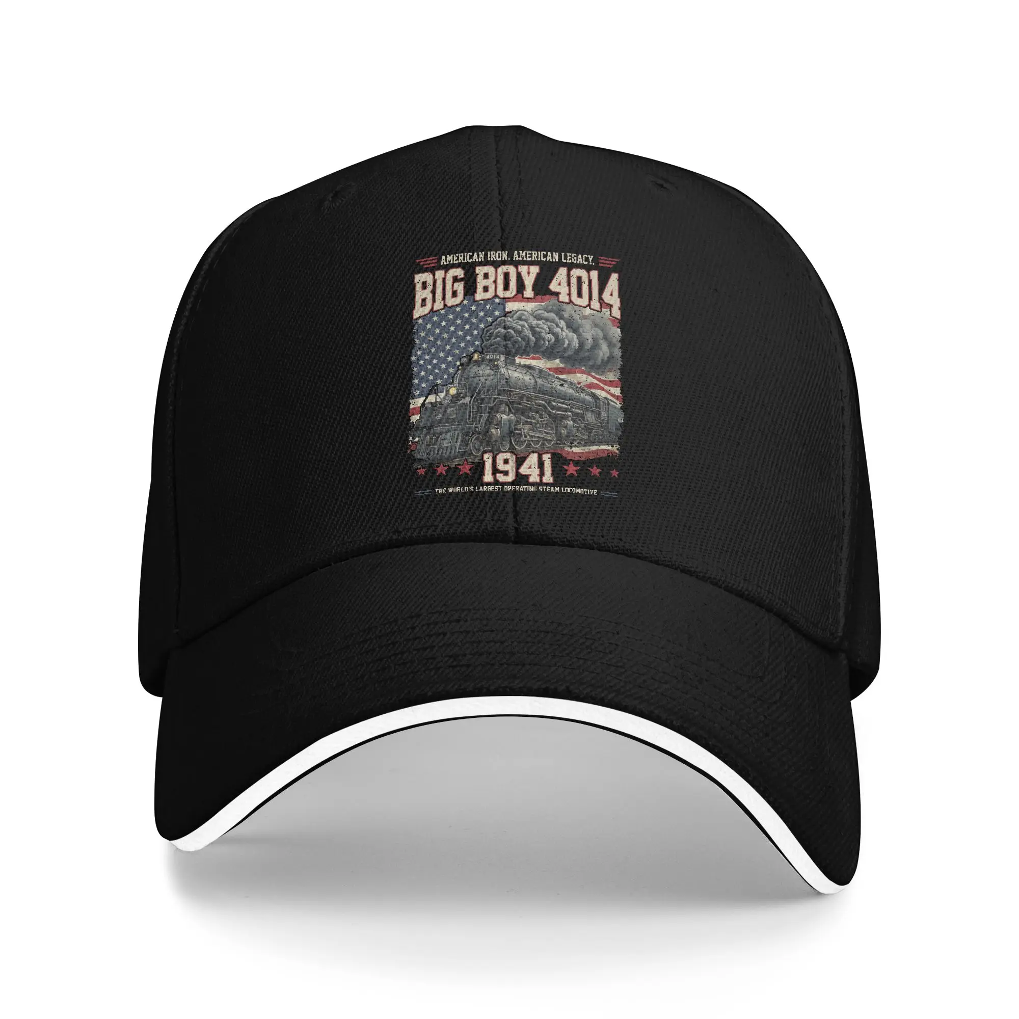 Summer Big Boy 4014 Train 4th of July Retro US Flag  Baseball Cap  Running Fitted Retro Hip Hop Hats Unisex Sun Baseball Caps
