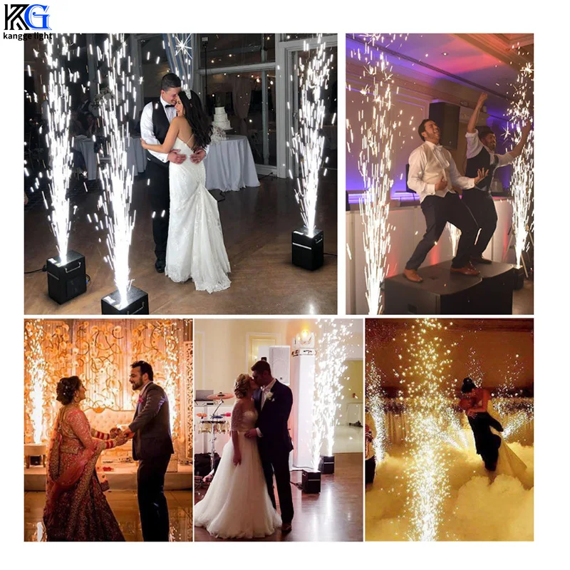 600W Wedding Cold Spark Machine DMX Remote Control Cold Firework Cold Machine Stage Firework Machine for Party Club Show