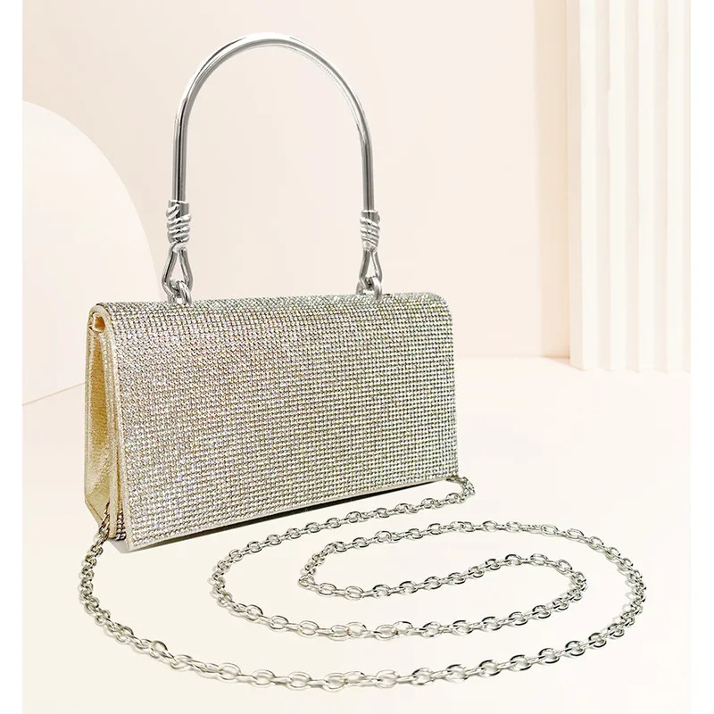 Bolsa de Ombro Brilhante Diamante para Mulheres, Bolsas de Luxo, Versátil Crossbody, Multicolorida, Casual, de Alta Qualidade, Mensageiro, Y2K, Nova