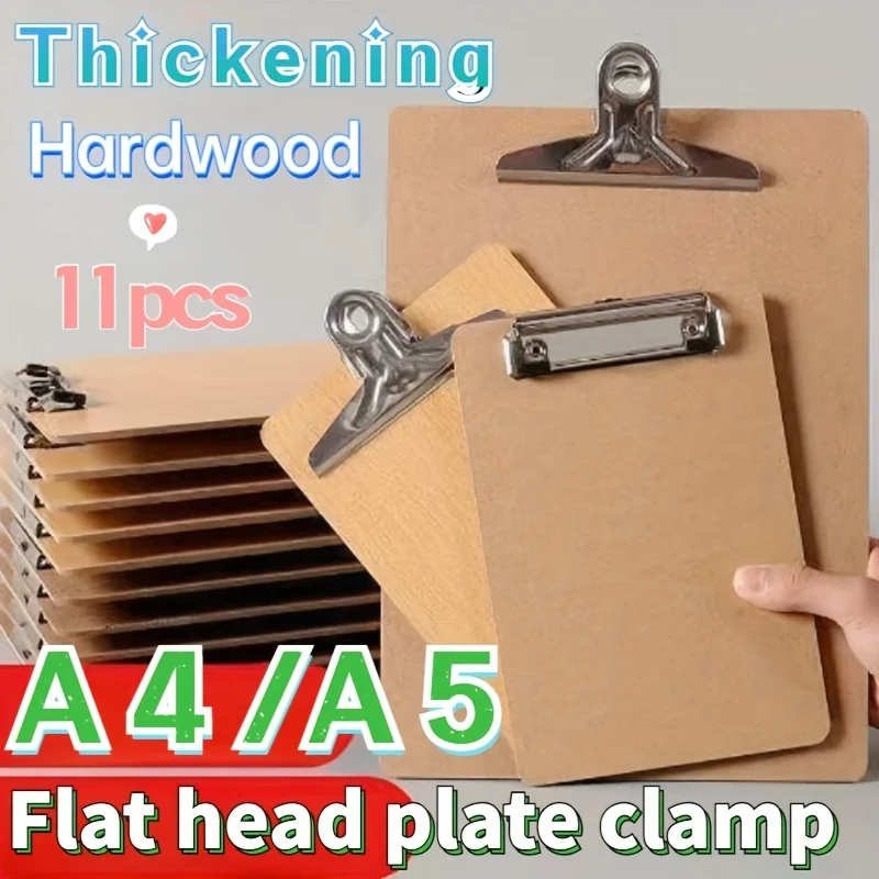 

Набор из 11 премиальных планшетов для записей из древесного волокна, форматы А4 и А5, прочные подставки для письма с надежным зажимом, многофункциональные офисные принадлежности