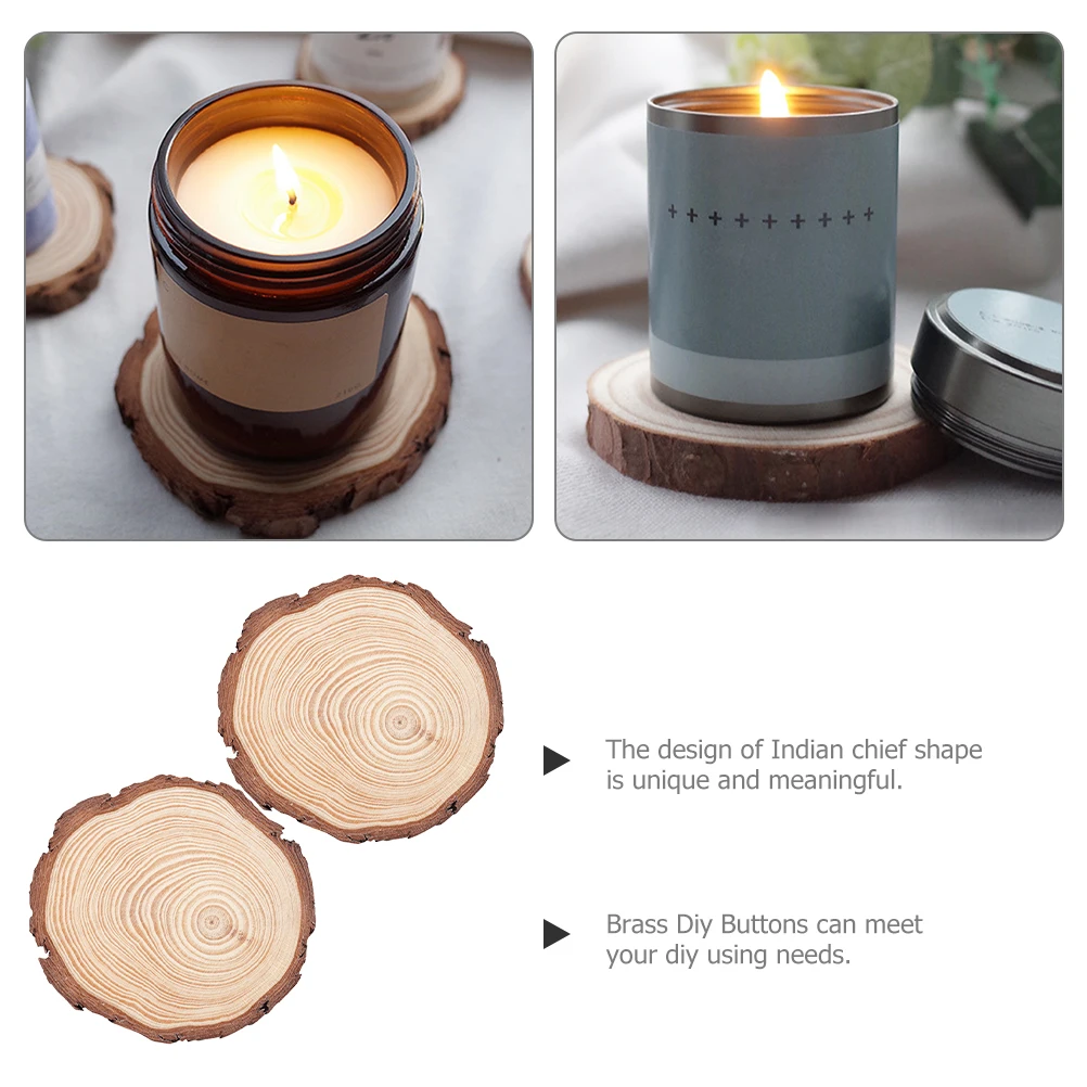 

2pcs Coaster Aromatherapy Scented Wood Pad Creative Home Decor Desk Cup Table Coasters Heat Insulation Base