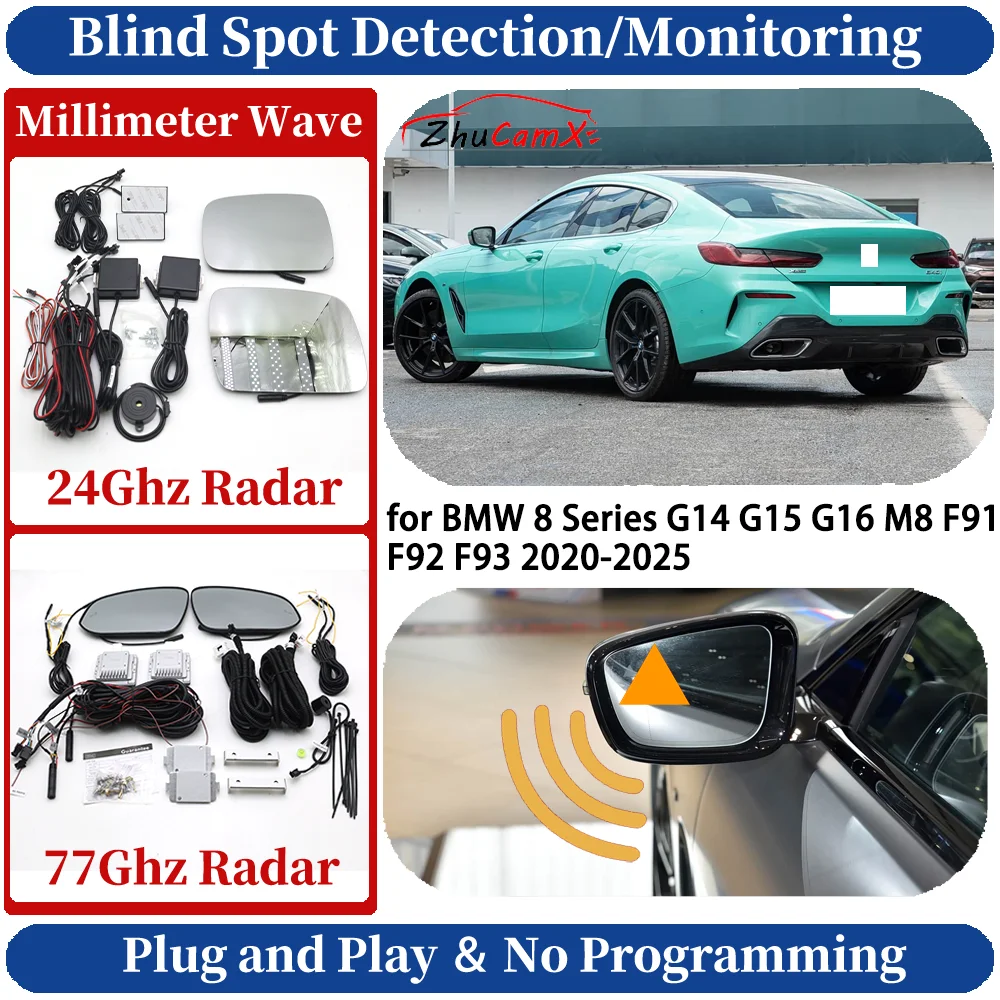 

Blind Spot Monitoring/Detection System for BMW 8 Series G14 G15 G16 M8 F91 F92 F93 2020-2025 Night Driving Side Lane Assist