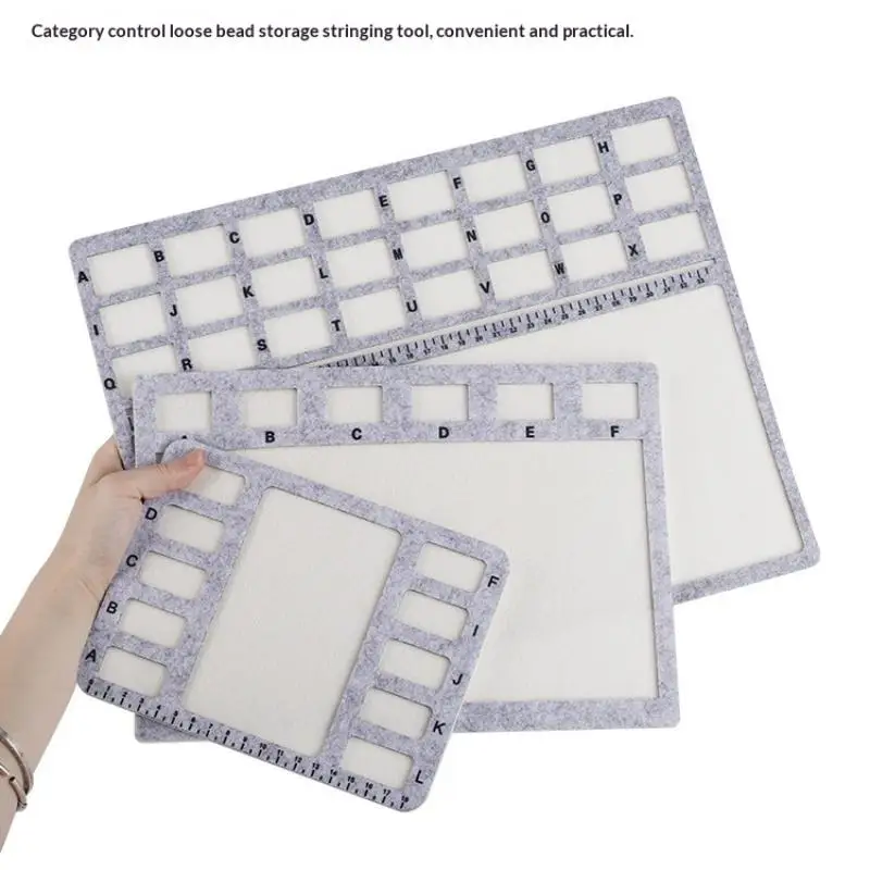 Non Slip Felt Beading Mat Boards with Alphabetic CM Scale  Bead Tray for Bracelet Necklace Earring Making Kit view 5