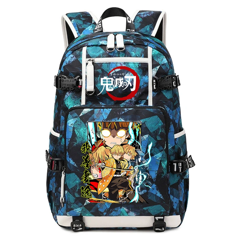 Demon Slayer Anime School Bag Large Capacity Lightweight Student Backpack for Kids Boys Girls Daily Use view 2