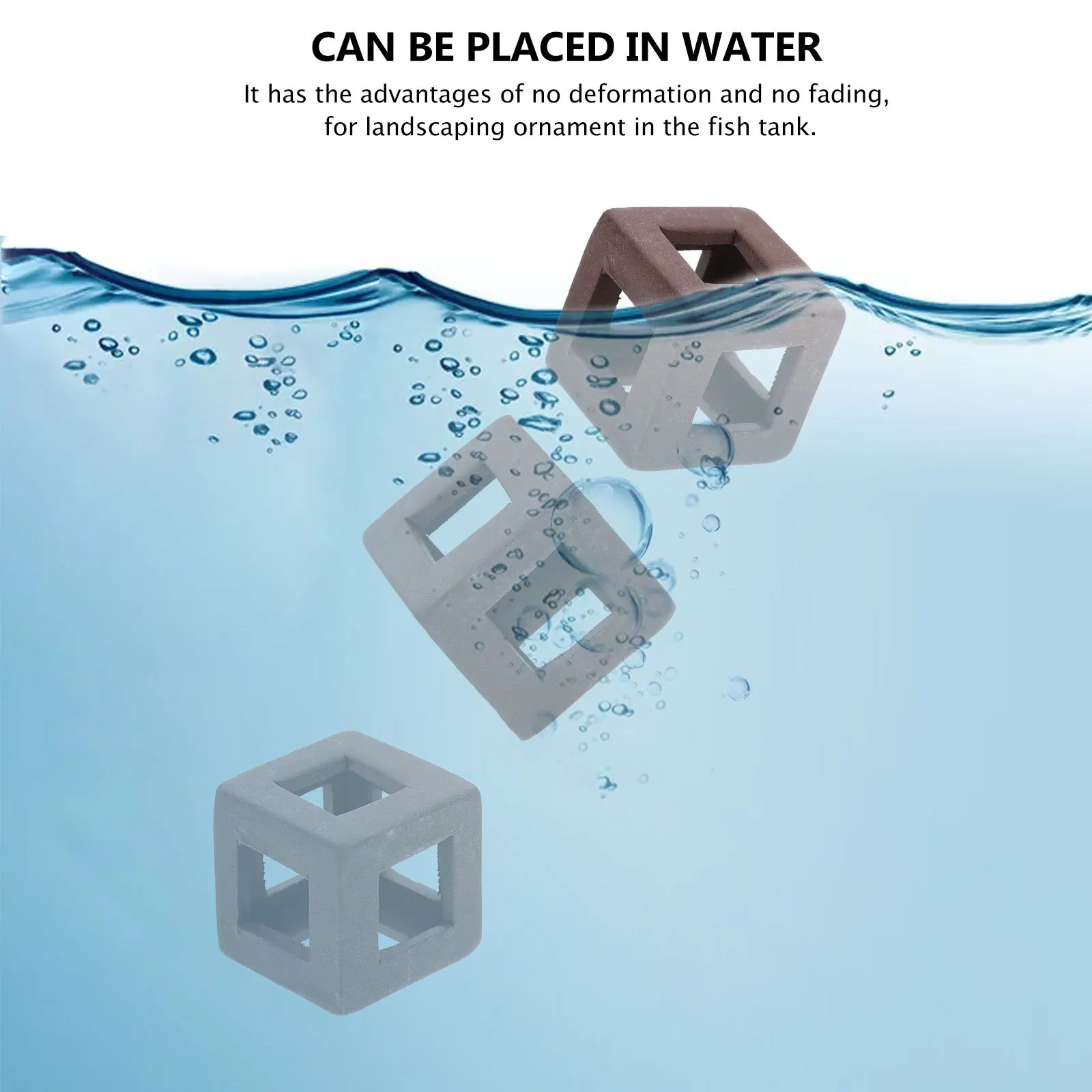 

5Pcs Fish Tank Landscaping Adornment Ceramic Decorative Crafts Vivid Design Natural Flavor Aquarium Props Fish Hideout