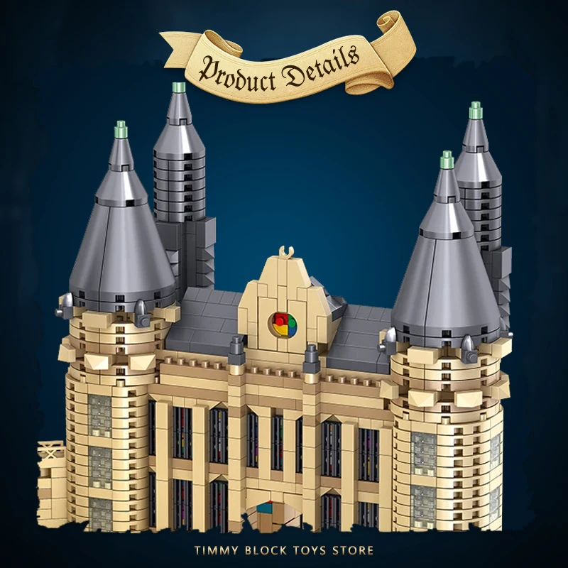 6000Pcs Medieval Magic Castle Building Blocks Set Hogwarts MOC Bricks Toys Potter  Educational Gifts Adult Micro Block Model view 4
