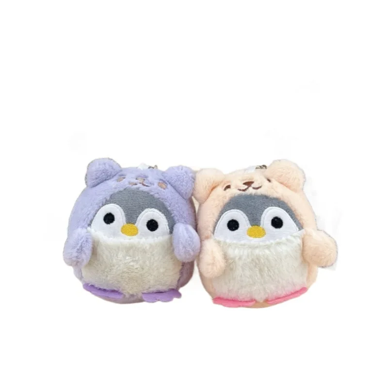 Boneca de pinguim de brinquedo de pelúcia, mini chaveiro de pelúcia bonito pingente pequeno, animal de pelúcia macio e fofo, adorável boneca de presente de casamento