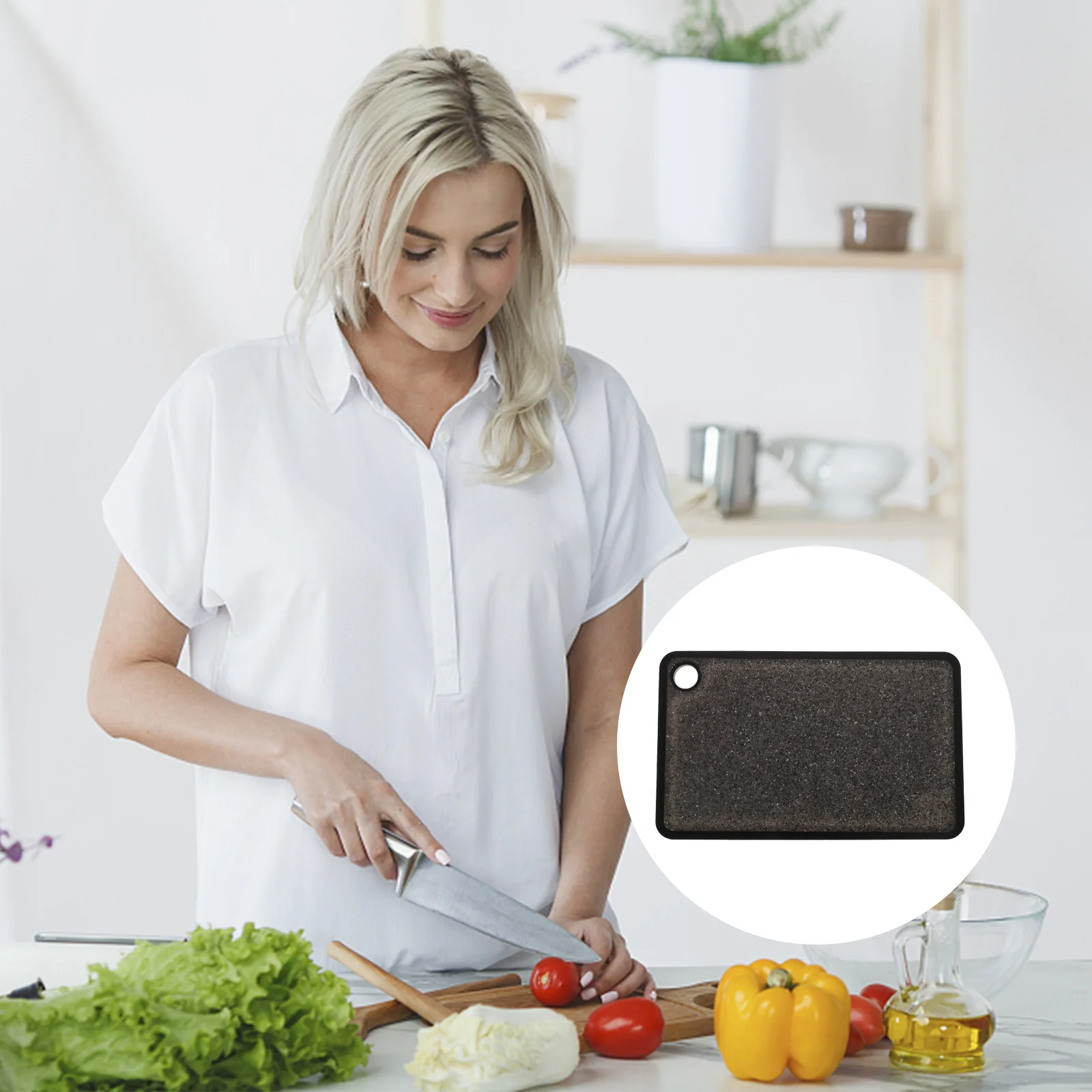 

Cutting Board Fruit PP Home Chopping Block Lightweight Safe Picnic Wear Resistant Kitchen Tool Vegetable Mincing