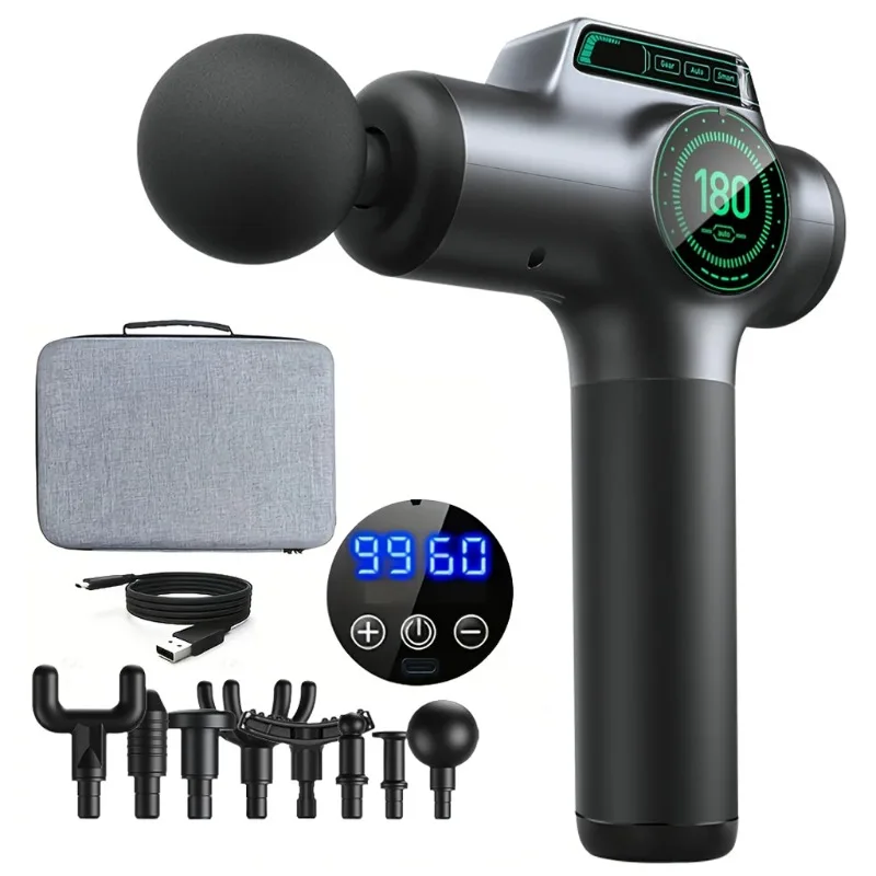 

【Best-selling】 Rechargeable Deep Tissue Massage With Storage Case High Power Percussion Therapy For Muscle Relaxation And Recov