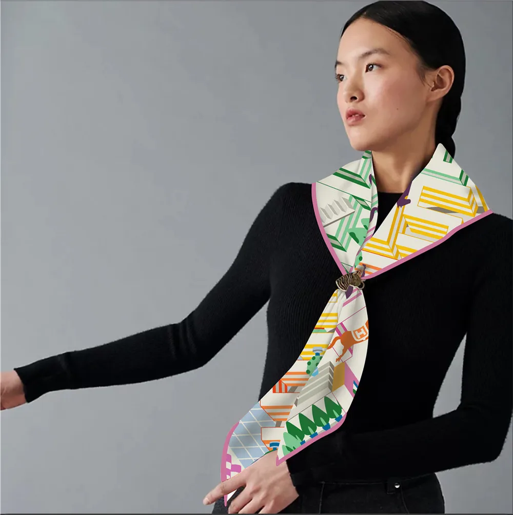 

Шелковый шарф треугольной формы, шали, шарфы, сумка, украшение для одежды, аксессуары для волос и шеи, подарок любовнику