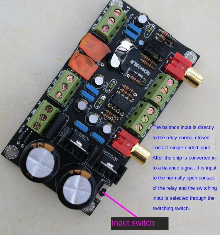 RCA/XLR single-ended to balance circuit board RCA XLR with rectifier filter can be AC powered