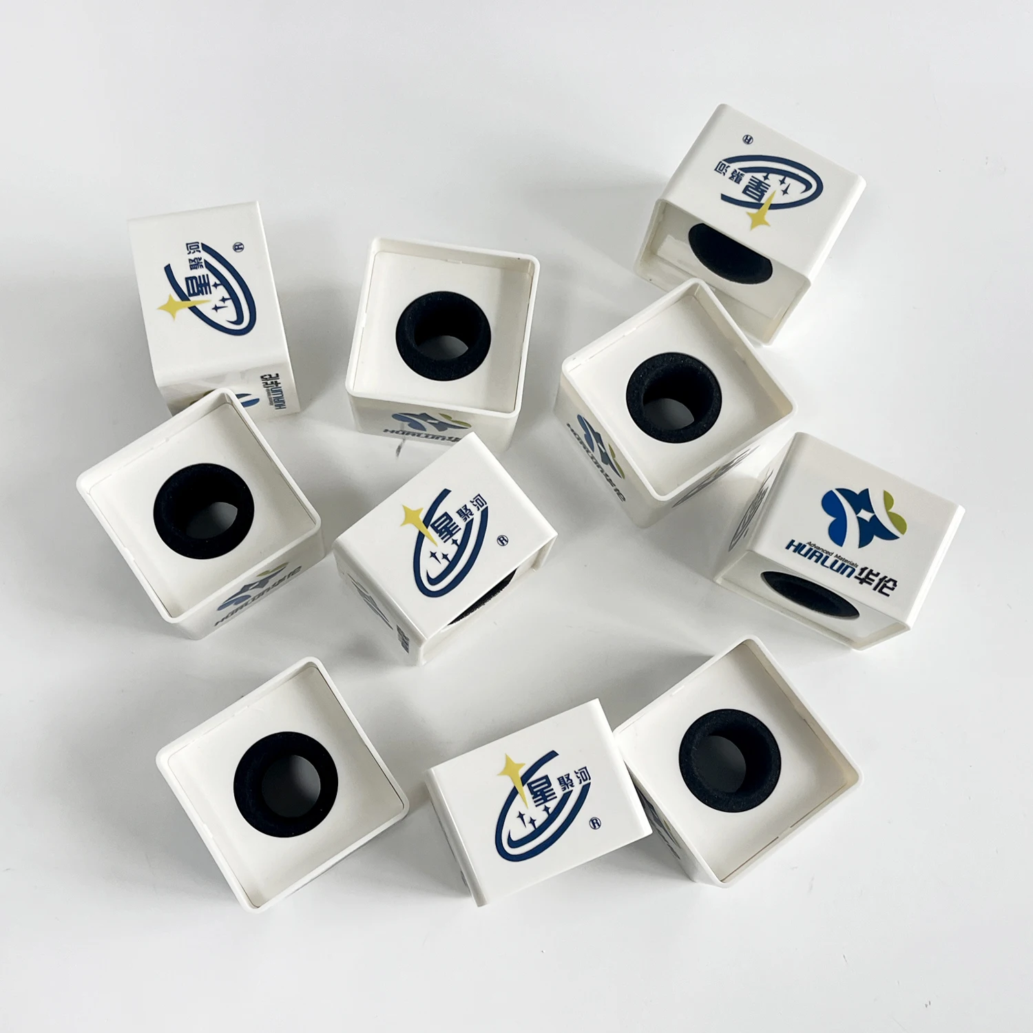 ABS Universal Microphone Logo Flag Replacement Customized Logo Waterproof Mic Interview Box DIY Microphone Flag Station Box