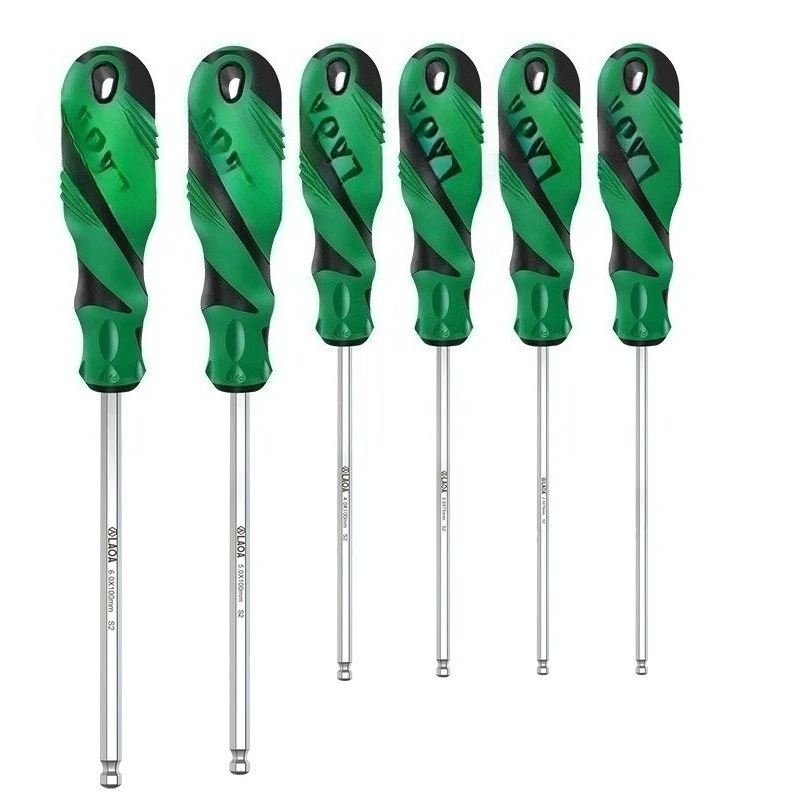 

Hexagon Screw Batch Ball Head Flat Head with Magnetic Hexagon Straight Shank Driver 1.5-6 mm