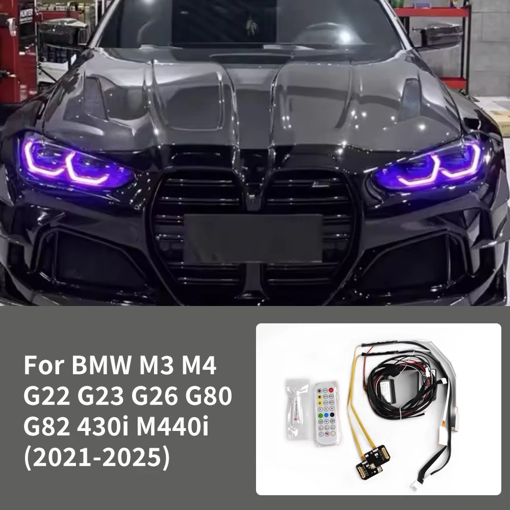 

For BMW G80 G82 G22 G23 G26 Laser Headlight Upgrade Kit Left Right RGB DRL APP Control LED Module Direct Fit OEM Style 2021 2025