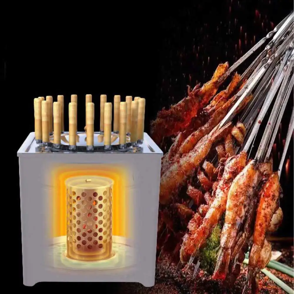 موقد شواء متعدد الوظائف عالي الجودة بدون دخاني، موقد شواء خارجي من الفولاذ المقاوم للصدأ، بدون دخان زيتي، تسخين شامل