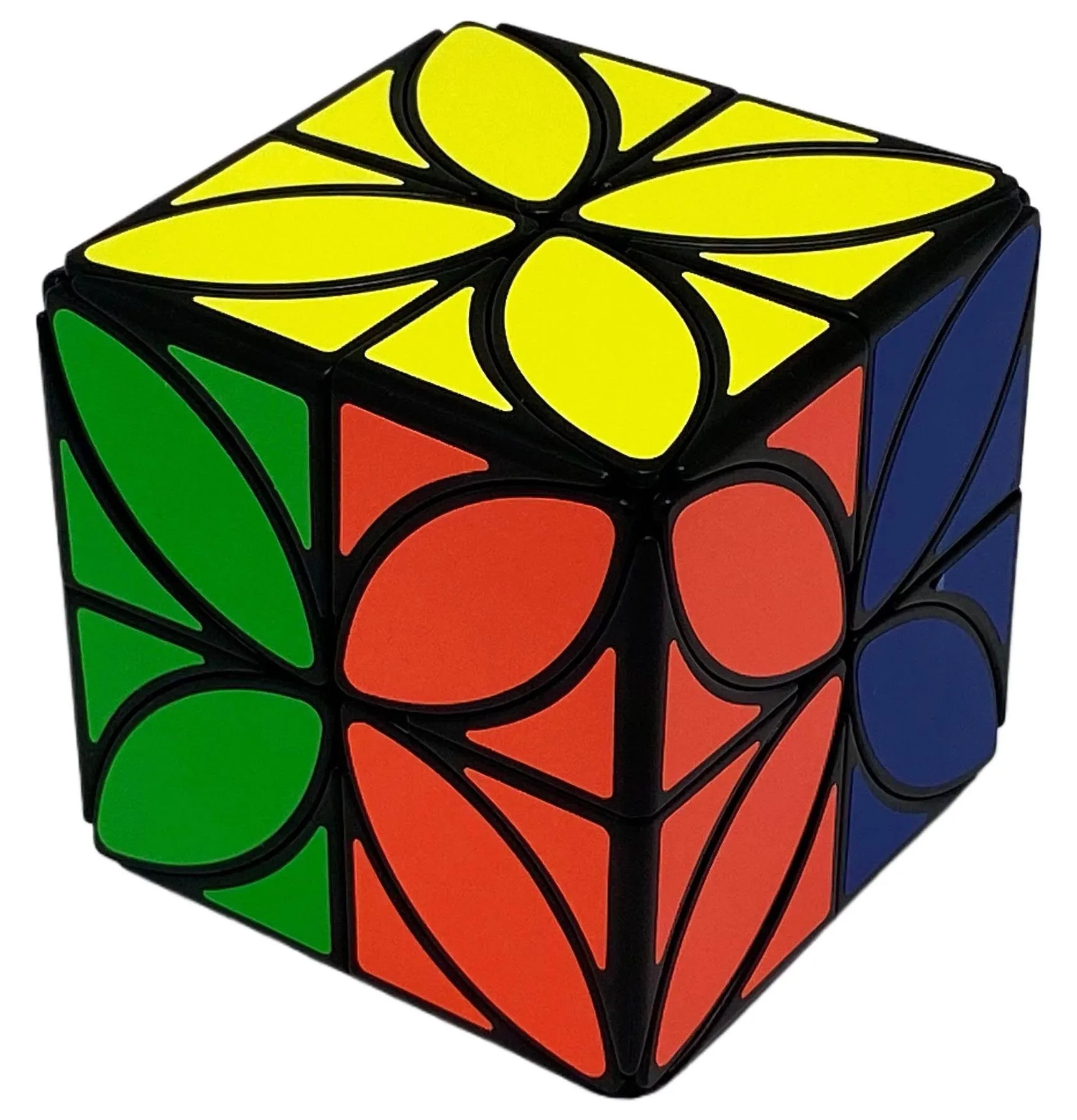 Calvin trevo de 4 folhas mais preto com cubo de etiqueta de 4/6/8 cores, quebra-cabeça profissional, brinquedos, cubo de velocidade, presente para crianças, cubo mágico