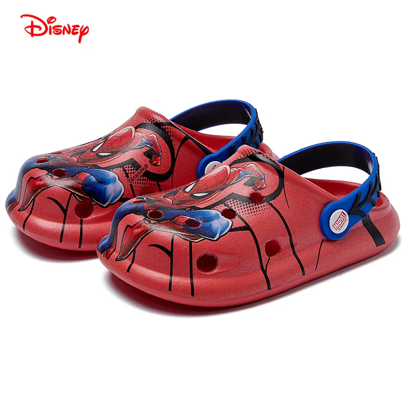 Disney Slippers Children\'s Hole Shoes Summer Spiderman Boys Indoor Non-slip Sandals Children\'s Outdoor Wear Beach Shoes