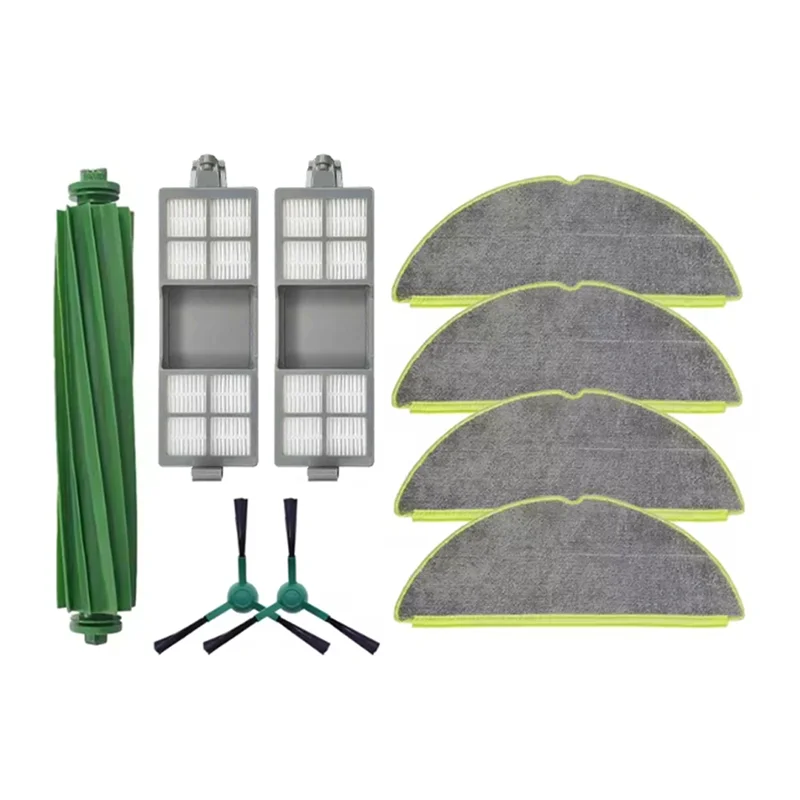 UNCL 예비 부품 키트- 메인 브러시, 사이드 브러시, 필터, 걸레 천(9PCS) Irobot Roomba 205 콤보/205 Vac 로봇 진공 청소기용