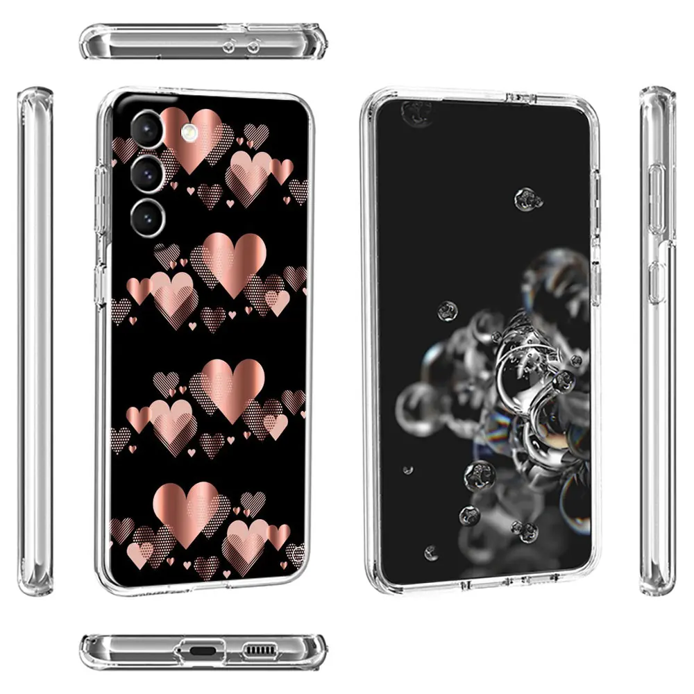 Przezroczyste etui Love Bow do Samsung Galaxy S22 S20 FE S21 S10 S23 Plus Note 20 Ultra 10 Lite Transparent Phone Shell — zdjęcie 4