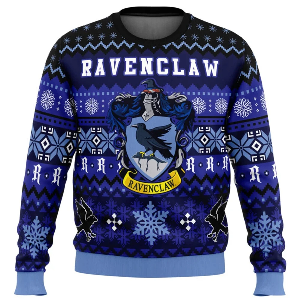 Ravenclaw House-Pull de Noël pour hommes et femmes, col rond, haut à manches longues, sweat-shirt, offre spéciale, vêtements de