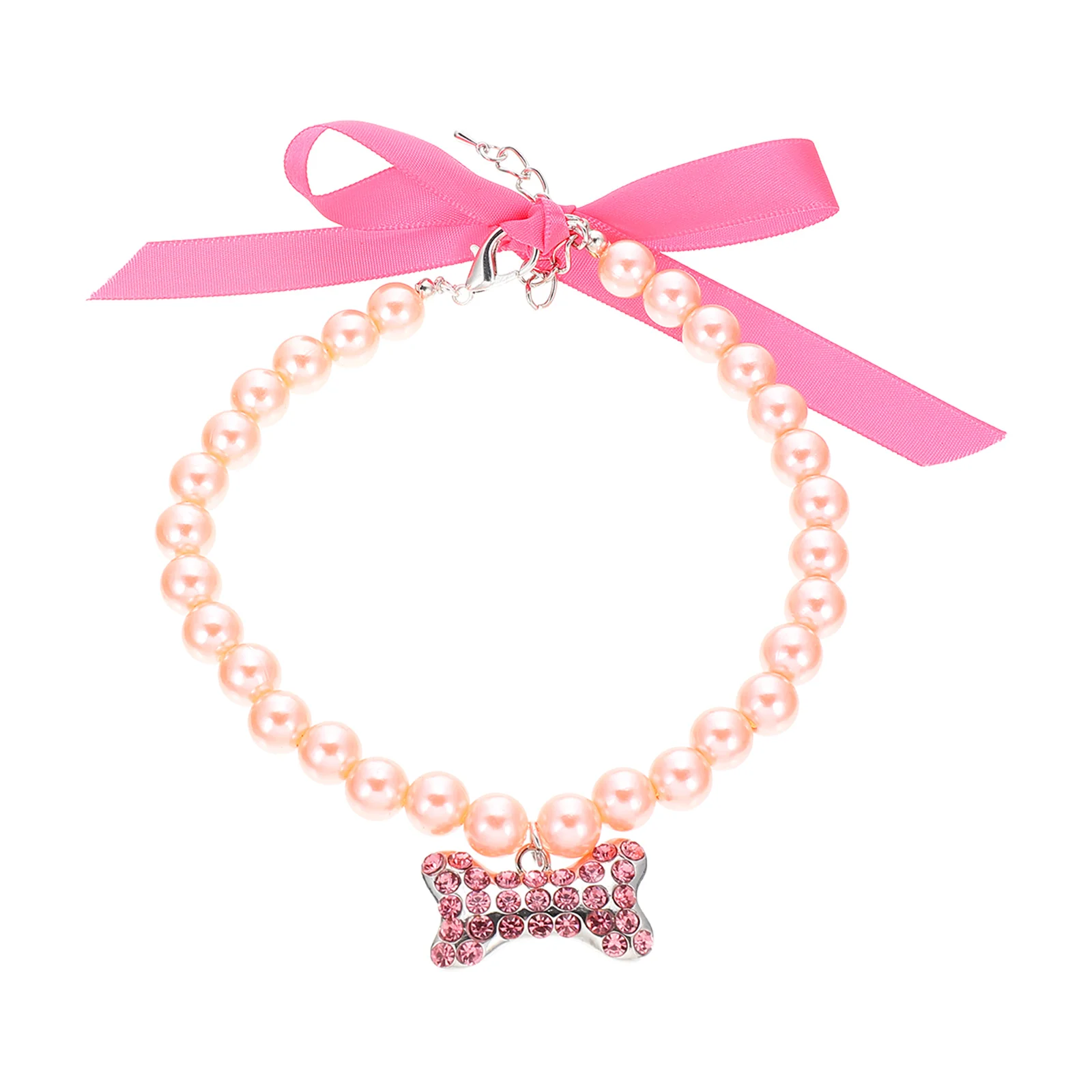 

Pearl Collar Exquisite Dog Cat Necklace Decorative Puppy Collar Skin-Friendly Comfortable Party Wedding Photo Shoot