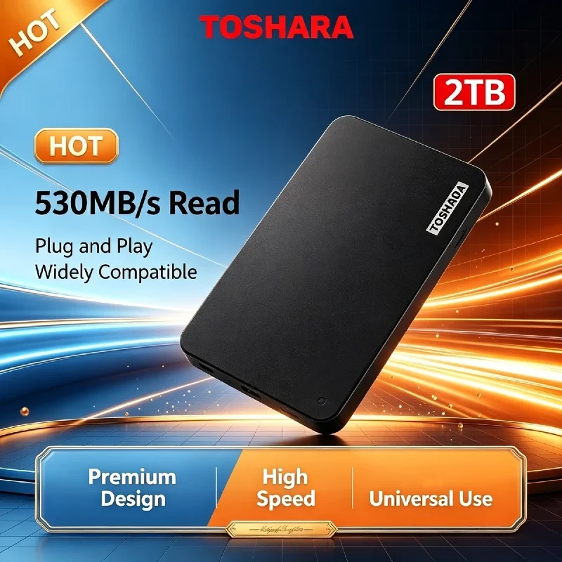 2026 New Original SSD TOSHARA  A3 1TB 2TB 4TB External Hard Disk Drive USB3.0 Portable External HDD for Laptop Mac Android