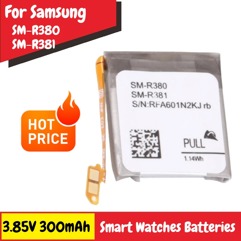 

SM-R380 SM-R381 Battery 3.85V 300mAh for Samsung Gear 2 Smart Watch Brand-New High Quality