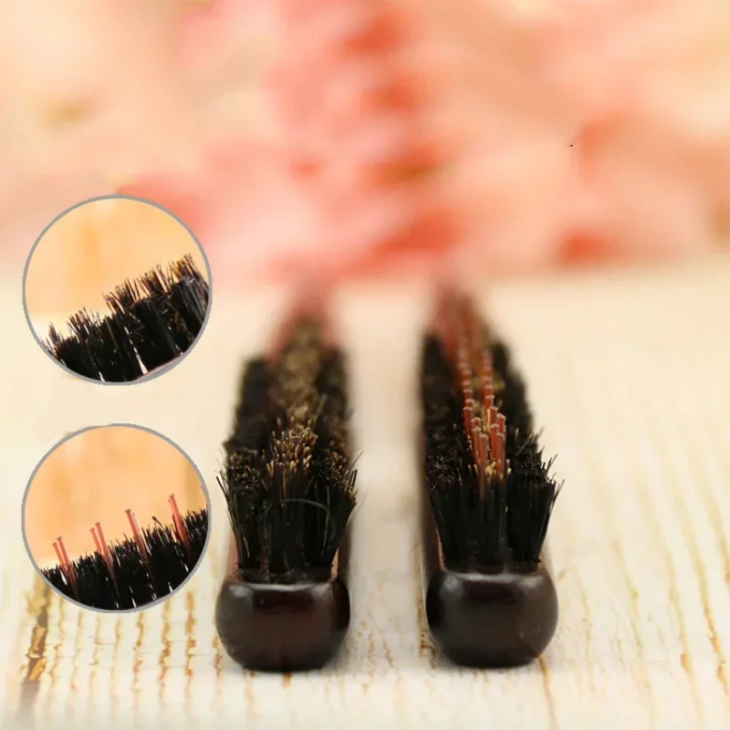 Salon Teasing Back Hair DIY Brushes Boar Bristle Wood Slim Line Comb Hairbrush Extension Hairdressing Professional Styling Tools