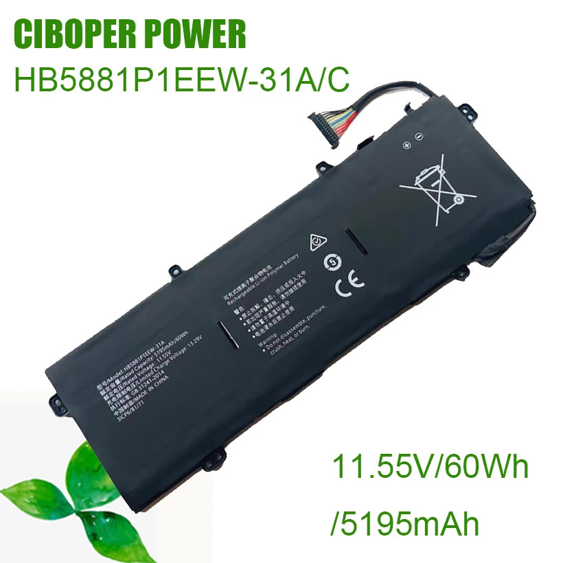 

CP Laptop Battery 11.55V/5195mAh /60Wh For MagicBook V14 HGE-W56/W76 Series Notebook