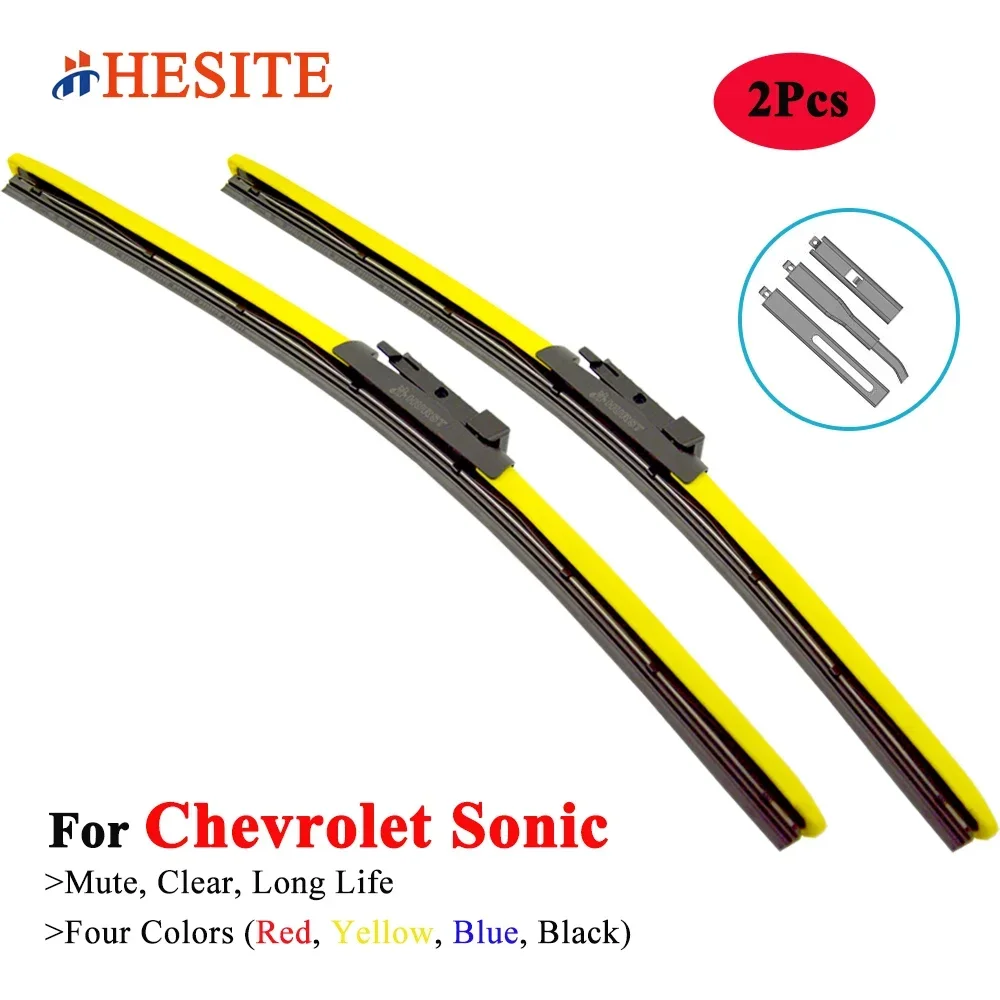 HESITE Colorful Windshield Wiper Blades For Chevrolet Sonic LS LT LTZ Base Sedan Hatchback 4-Door Model 2016 2018 2020 2021 2022