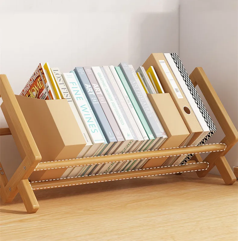 Simple Desktop Bookshelf Office Documents Books Magazines Stationery Storage Shelf Student Study Story Picture Books Rack