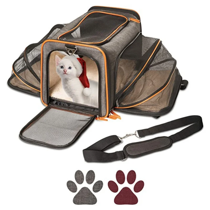 New Single Shoulder Cat and Dog Universal Bag Pet Dual Expansion Bag Portable and Breathable Cross Body Cat Bag for Travel