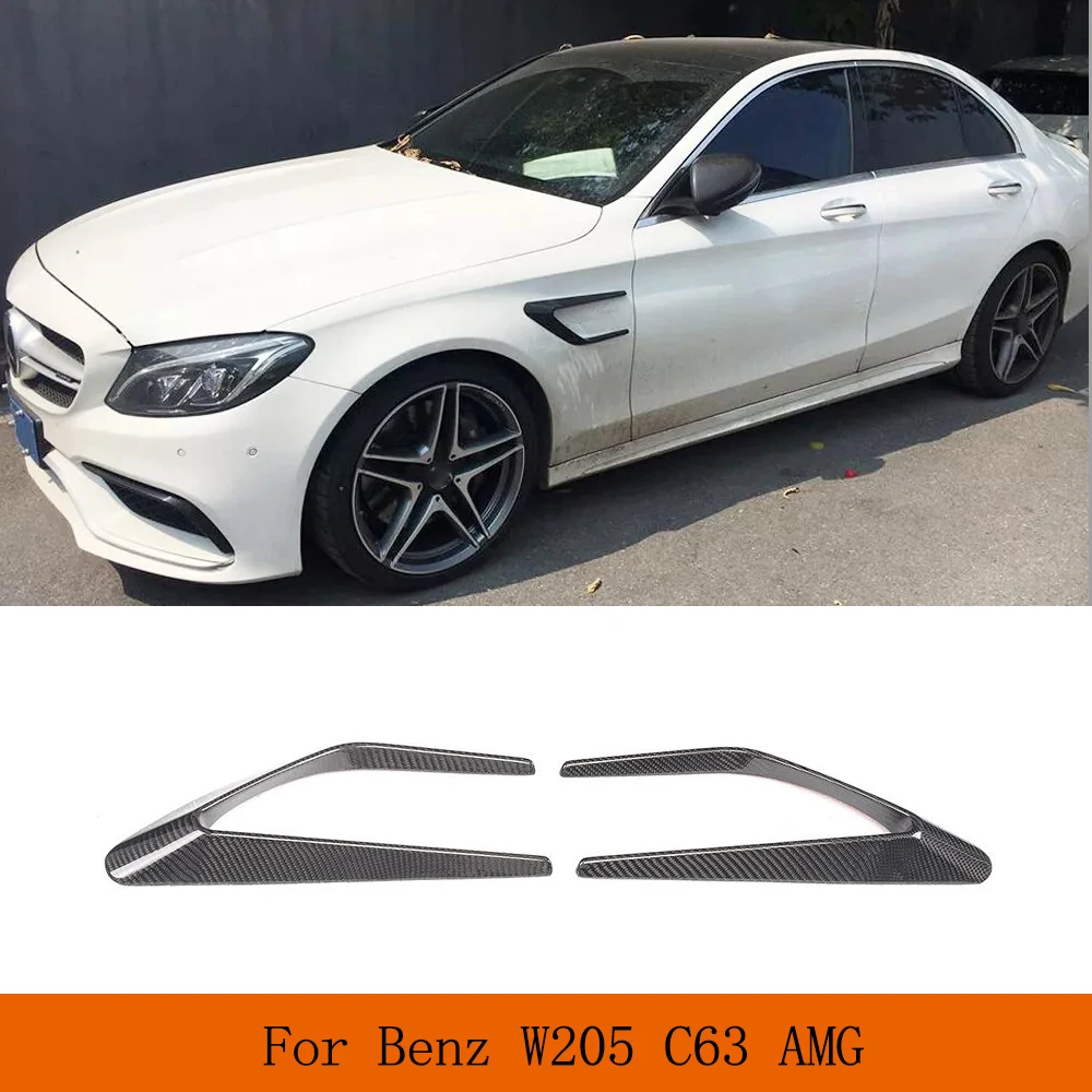 

Car Racing Side Fender Vents Trims Scoops for Mercedes Benz C-Class W205 C63 AMG 2015 - 2017 Carbon Fiber Side Air Vent Fender