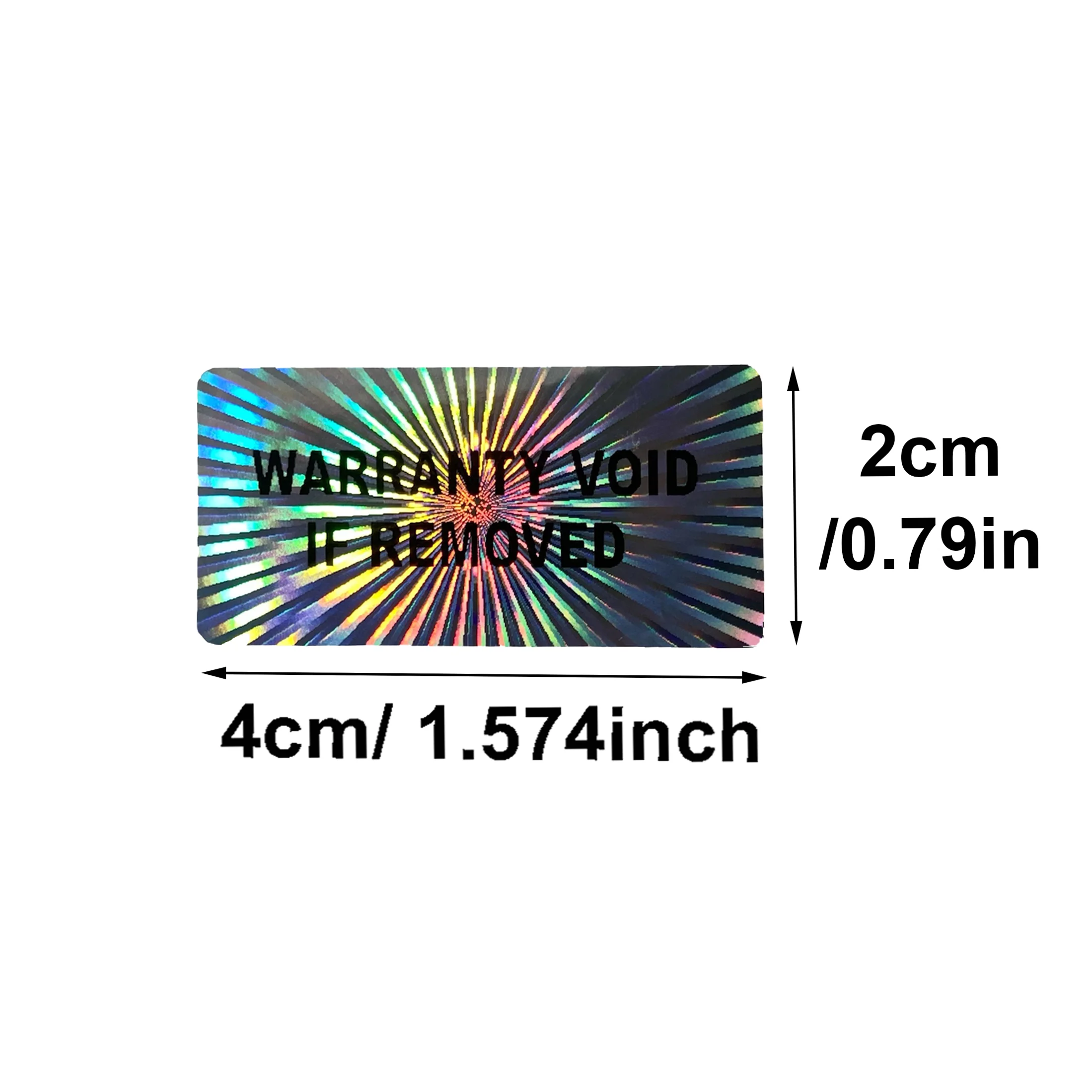1000pcs Holographic Stickers VOID Warranty, Disposable Tamper Proof Premium Products Laser Label Sealing Stickers For Box Seals - view 2