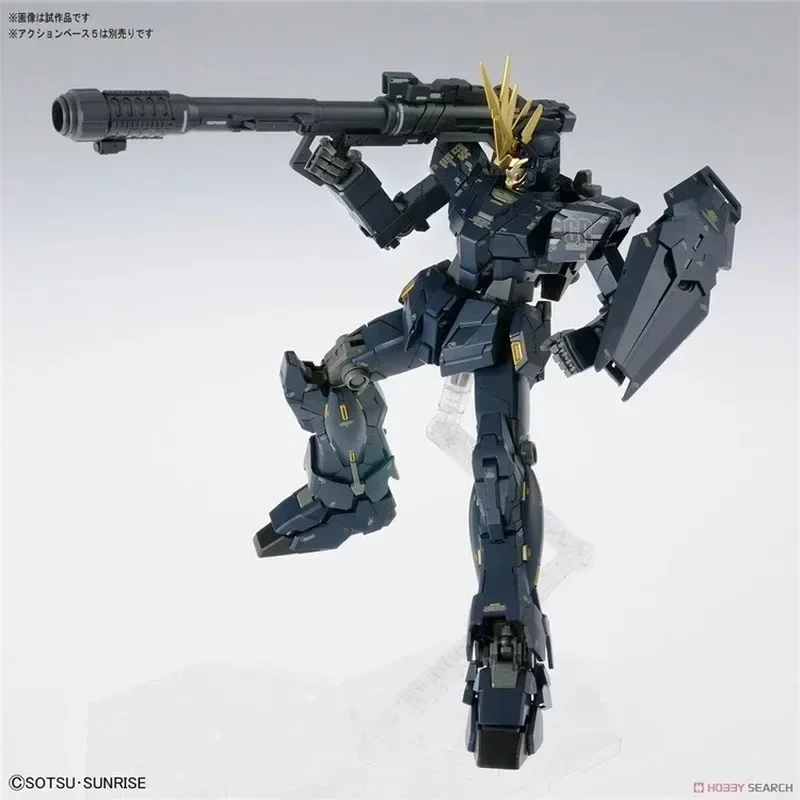 Bandai – figurine originale Gundam MG 1/100, licorne Gundam 02 BANSHEE Ver.Ka, assemblage, modèle d'action, jouet de Collection, cadeau, en Stock