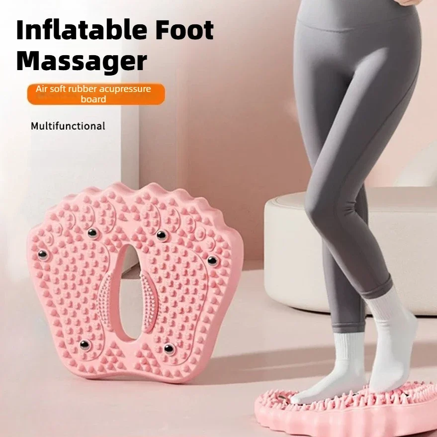 Household Inflatable Foot Massager Anti-slip Magnet Stone Stepper Pad Pressure Points Slimming in Situ Sports Fitness Equipment
