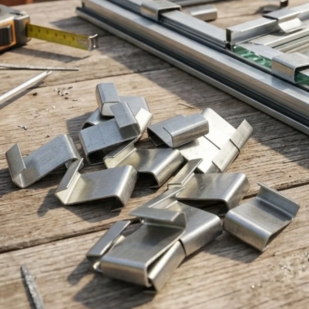 Stainless Steel Glazing Clips for Greenhouse Frames Z Clips for Vertical Seams and W Clips for Horizontal Edge Securing
