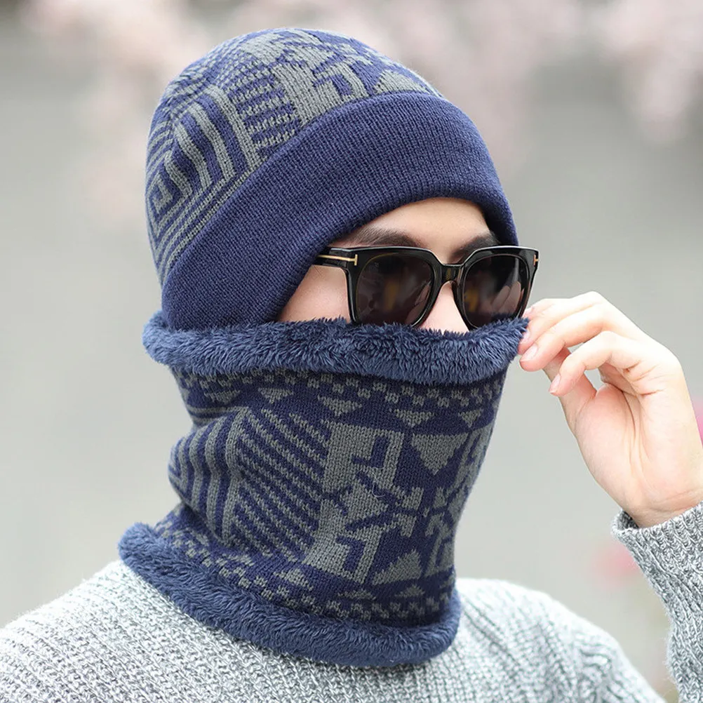 

1Pcs Knitted Scarf Hat Set Winter Neck Warmer Hat Premium Texture Slight Elasticity for Outdoor Activities Cold Weather Warmth